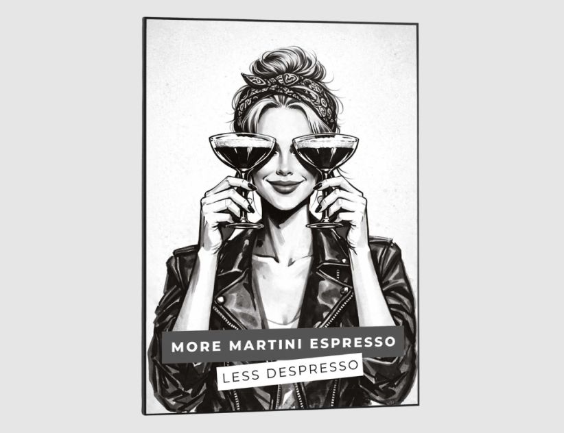 Bild Slim Frame Black Less Despresso 50x70cm
