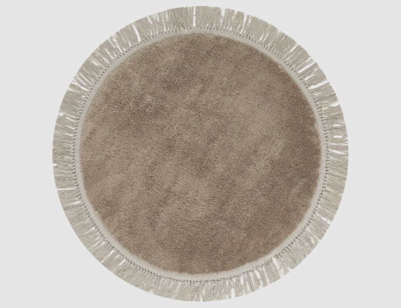 Teppich Lauro Taupe rund