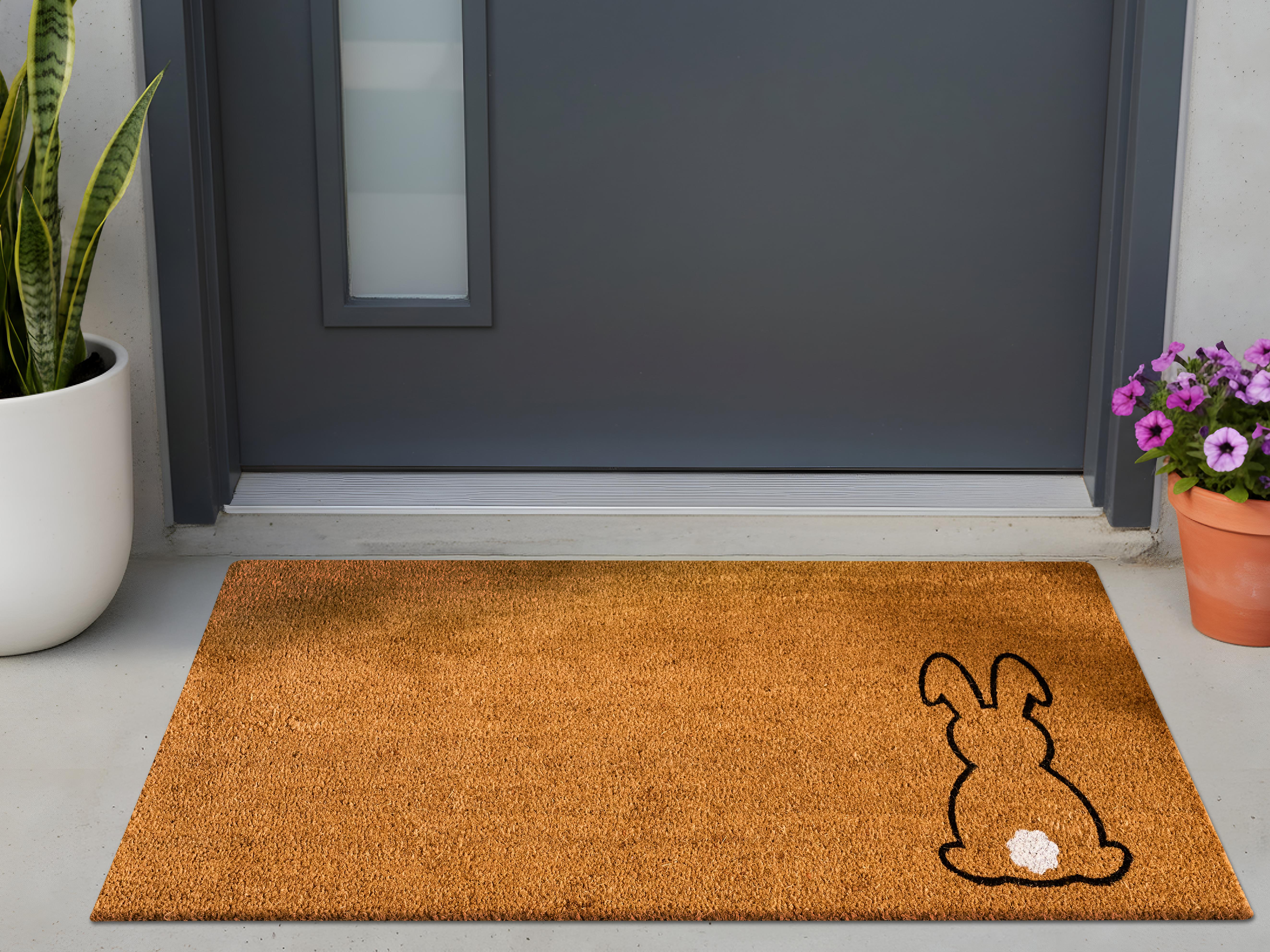Doormat LINGAYEN Natural 55 x 120 cm Rabbit Coir