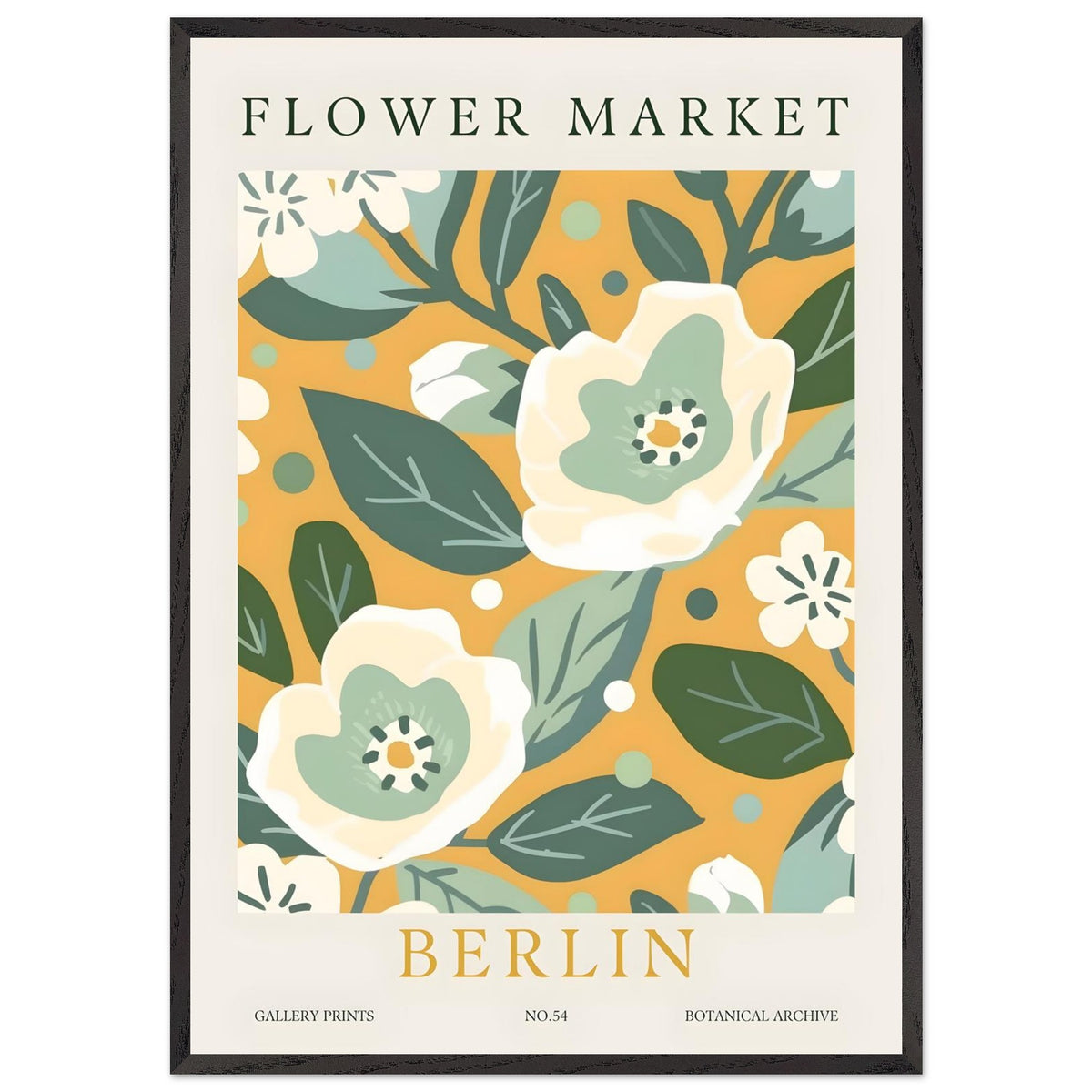 Artfulprints Poster met Lijst Flower market - Porto  - 70x100 cm - Meerkleurig