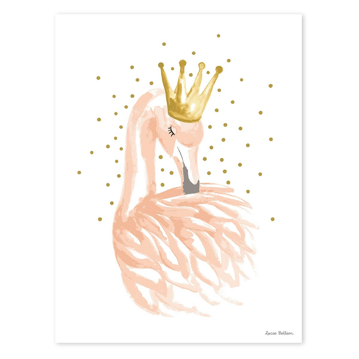 FLAMINGO - Affiche flamant en Papier Rose