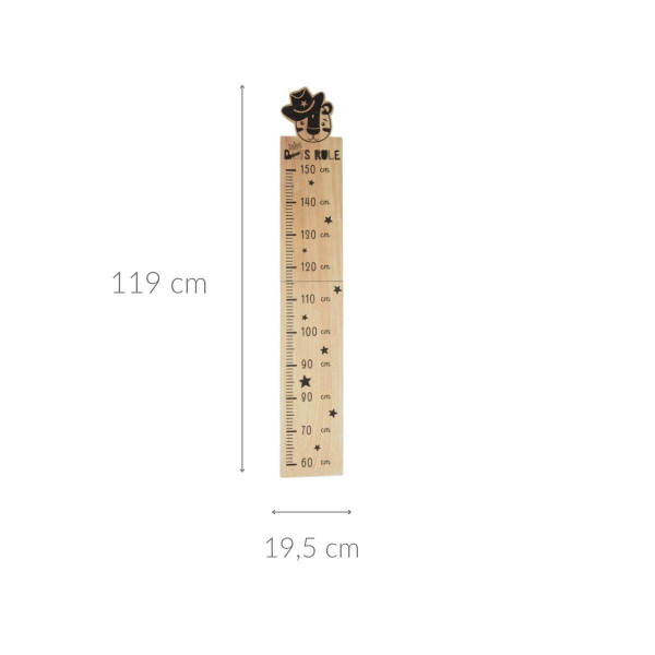 Miarka wzrostu dla dzieci z MDF, od 60 do 150 cm