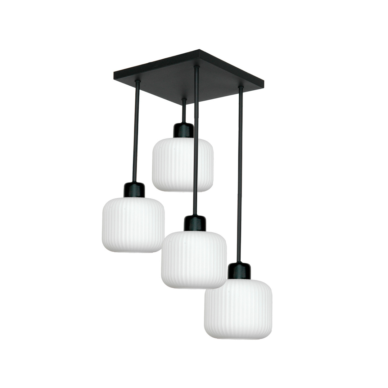 Lampa sufitowa czarna nowoczesna do kuchni EDYLIT 4xE27 SONIA 15-453