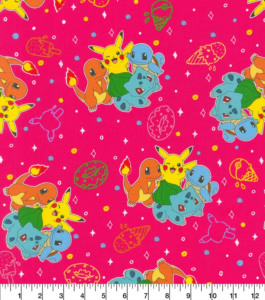 Robert Kaufman Pokemon Star Warseets Cotton Fabric
