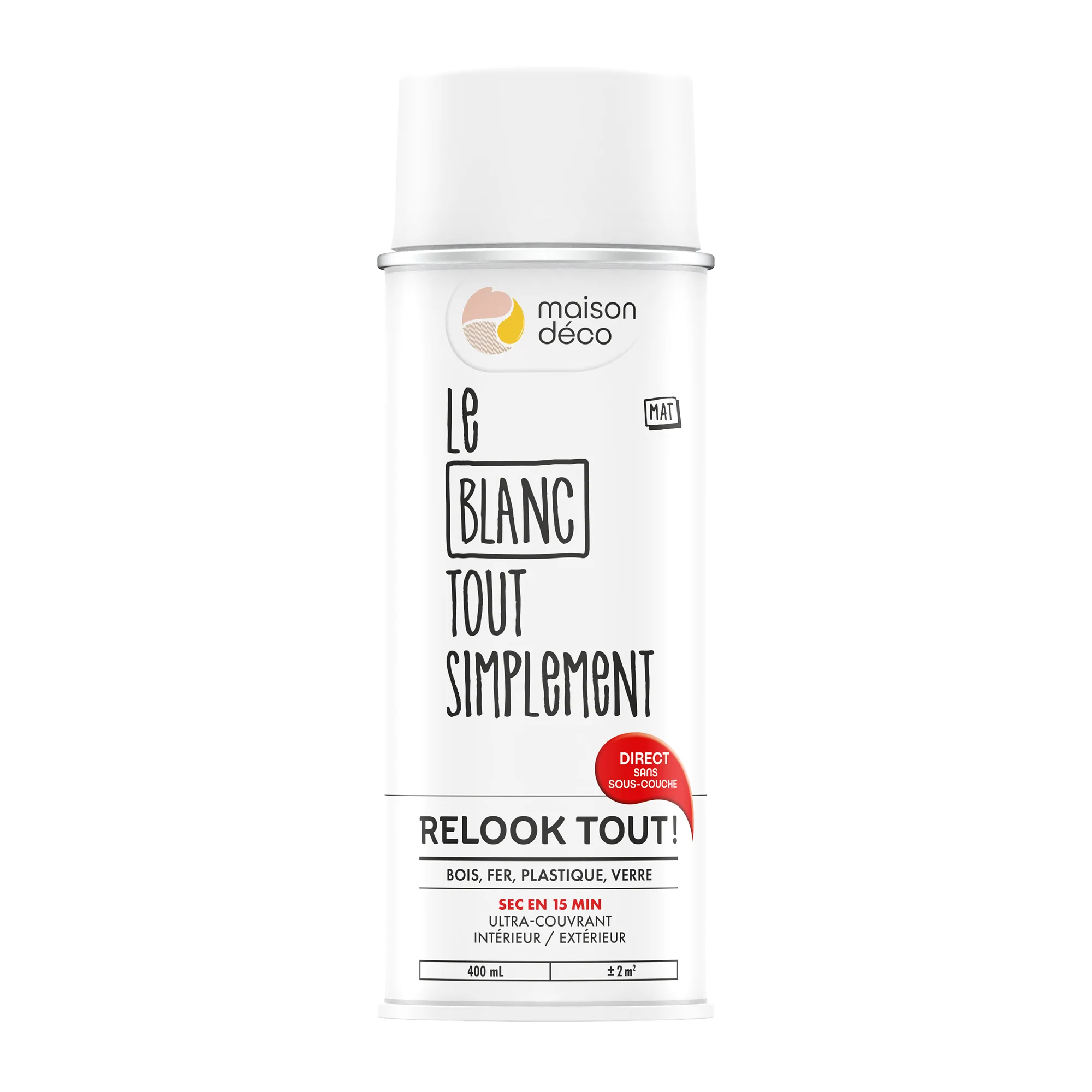 Relook tout aérosol Peinture Bombe de peinture blanc 0,4 ML