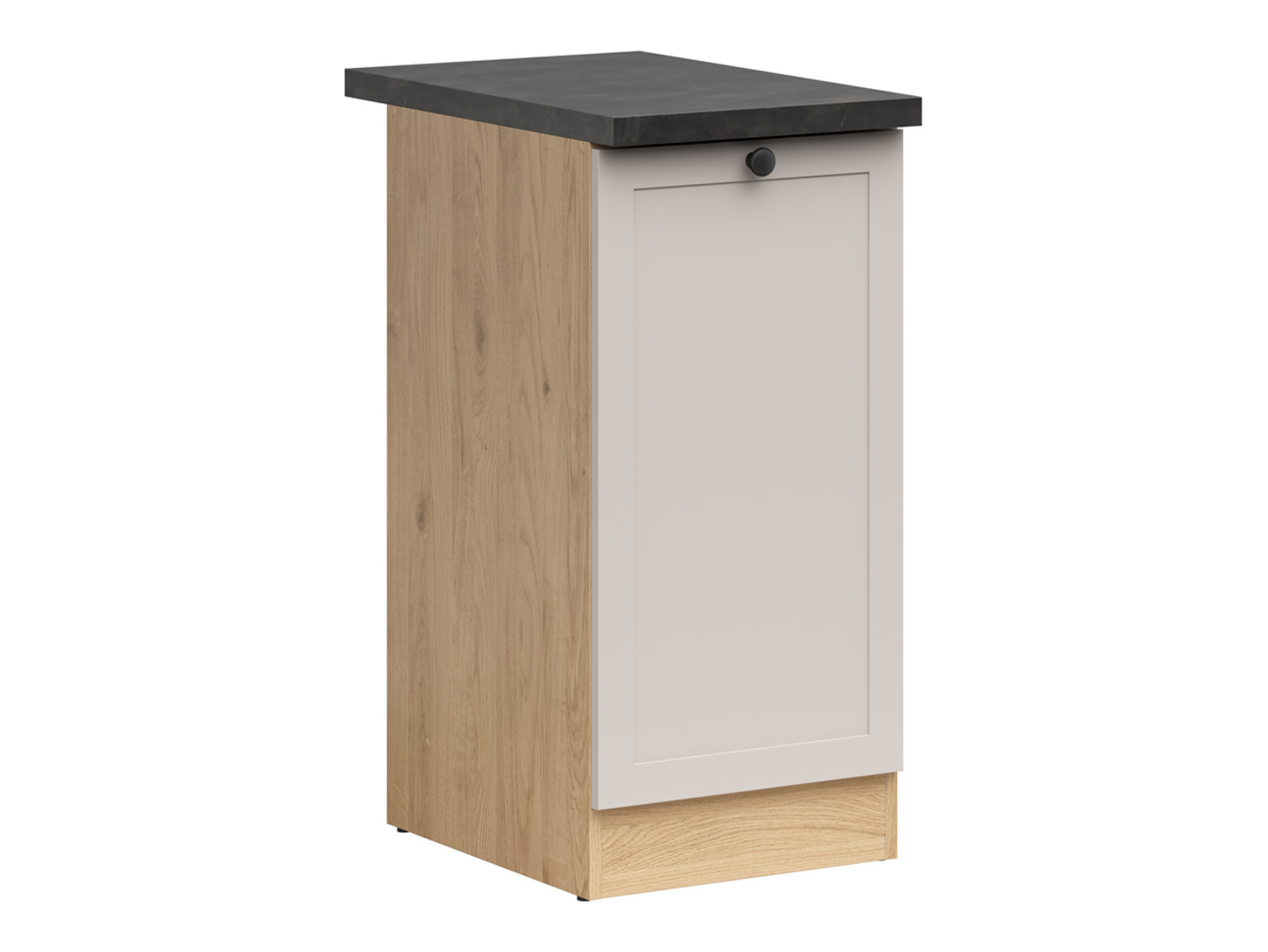 Szafka kuchenna dolna Junona Line 40 cm prawa z blatem dąb bernstein/uni kaszmir