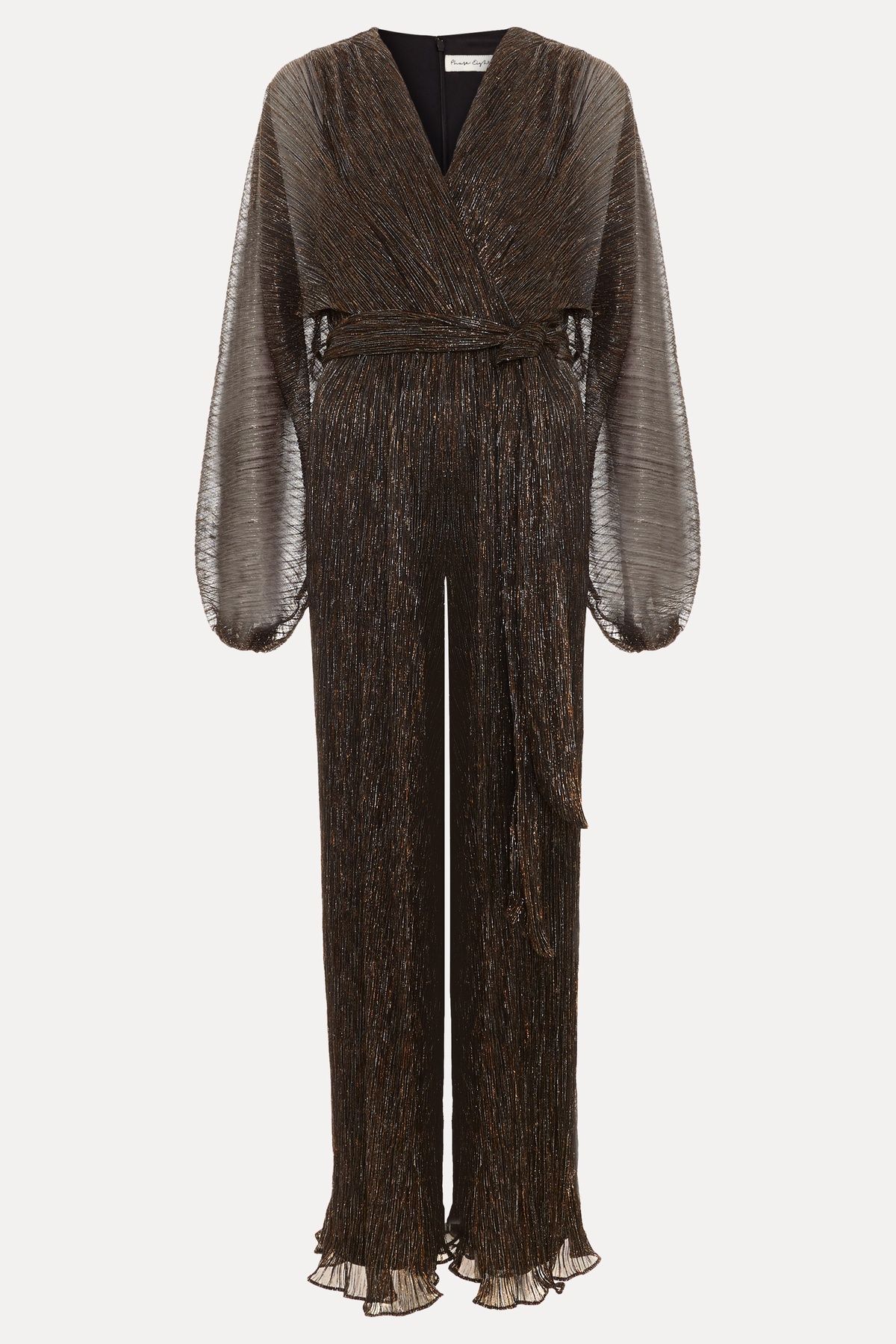 Phase Eight Rachel Plisse Metallic Jumpsuit
