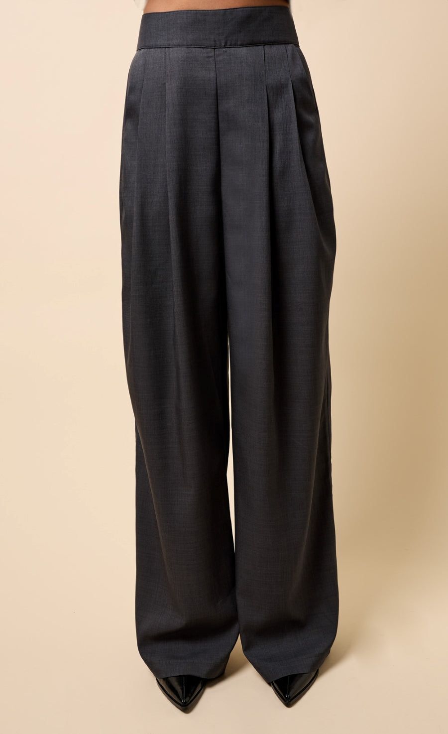 Little Mistress Pewter Wide Leg Trousers