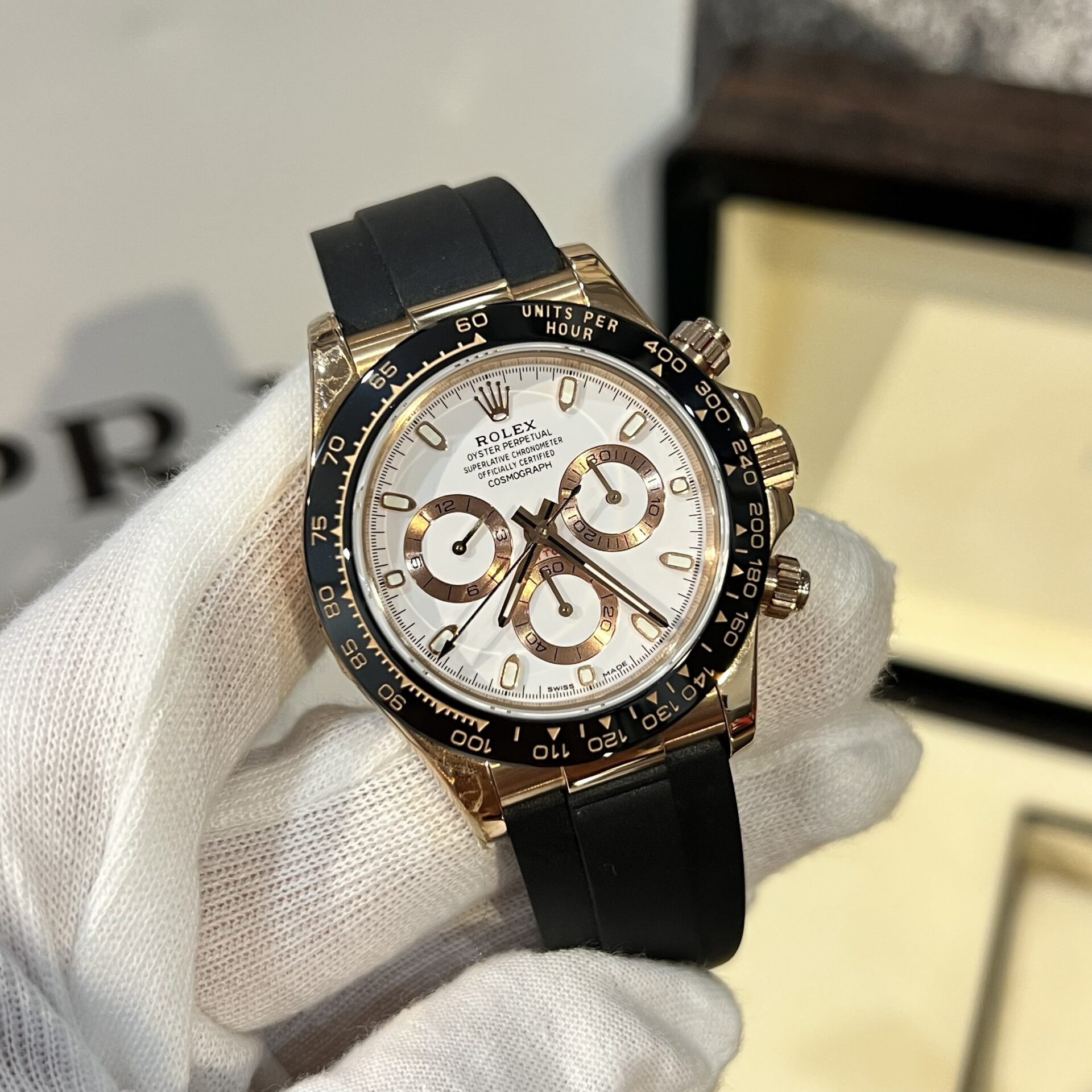 Rolex Daytona RG Plated White Dial 40mm Oyster Super Clone