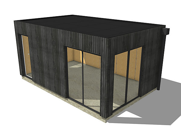 Annexe de jardin sans permis en bois 5,5 x 3,5 x 2,7 m