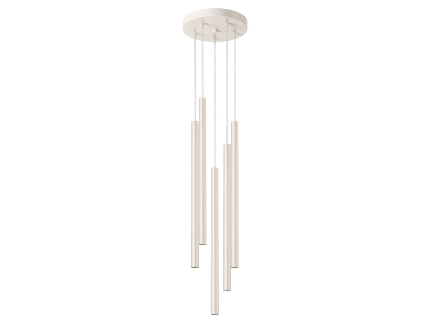 Lampa wisząca Pastelo 5-punktowa stalowa 104 cm beżowa