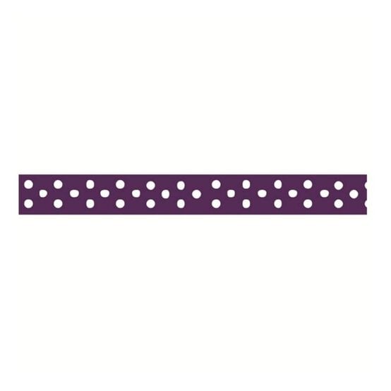 Purple Polka Dot Grosgrain Ribbon 9mm x 5m