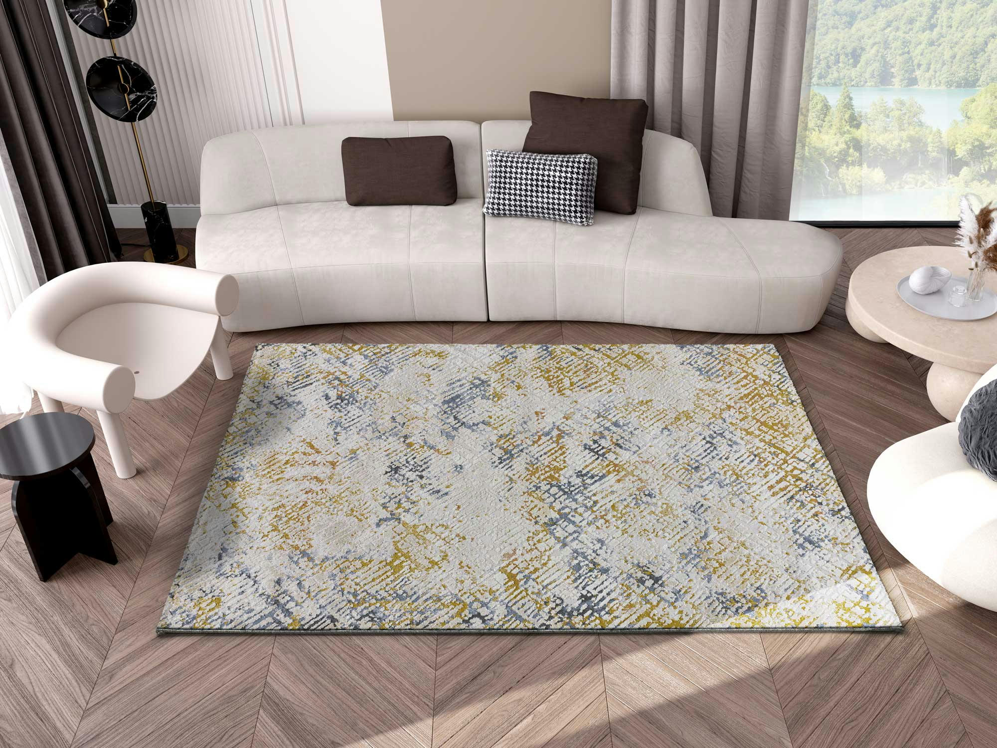 KILIS - Tapis de style vintage multicolore, 154X230 cm