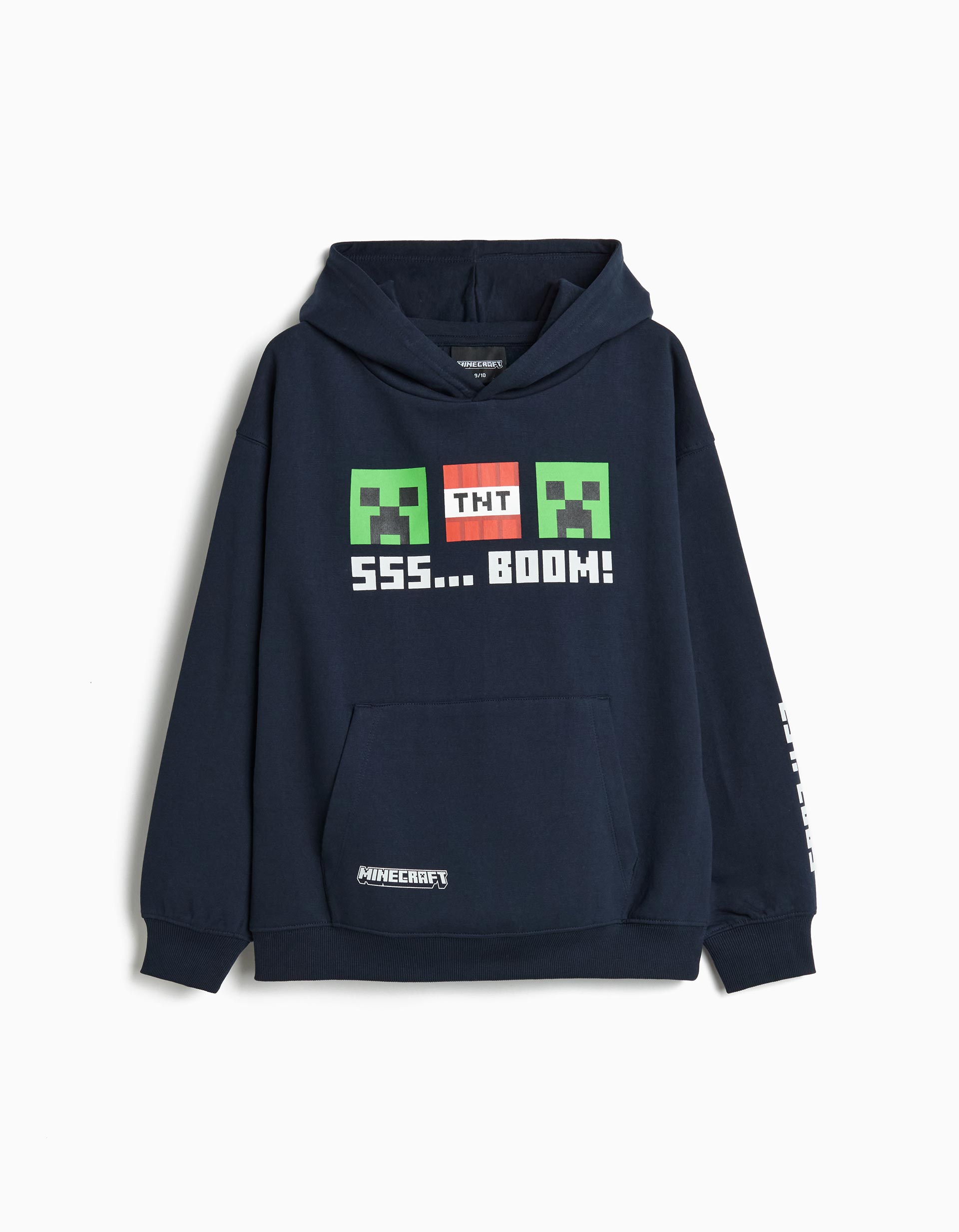 Sweatshirt Capuz 'Minecraft', Menino, Azul Escuro