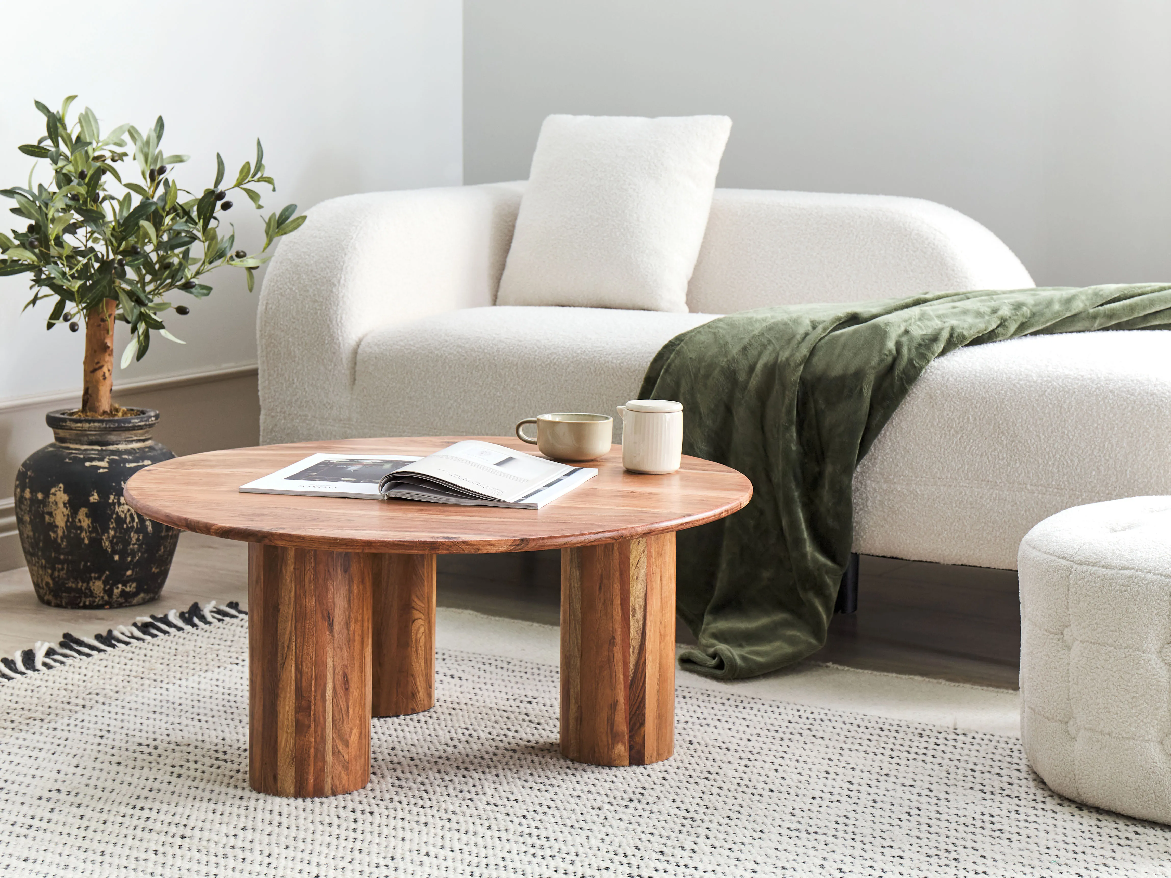 Coffee Table COLINA Acacia Wood Brown