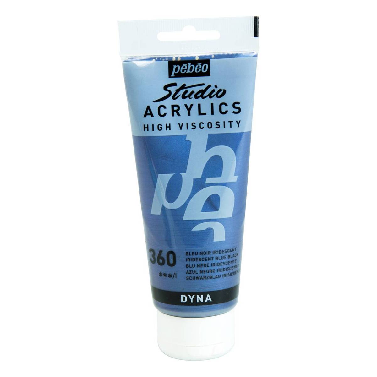 Pebeo Iridescent Blue Black Studio Acrylic Paint 100ml
