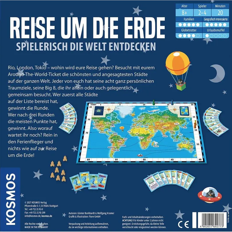 Brettspiel Reise um die Erde