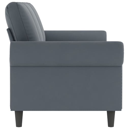 NNEVL 3-Seater Sofa Dark Grey 180 cm Velvet