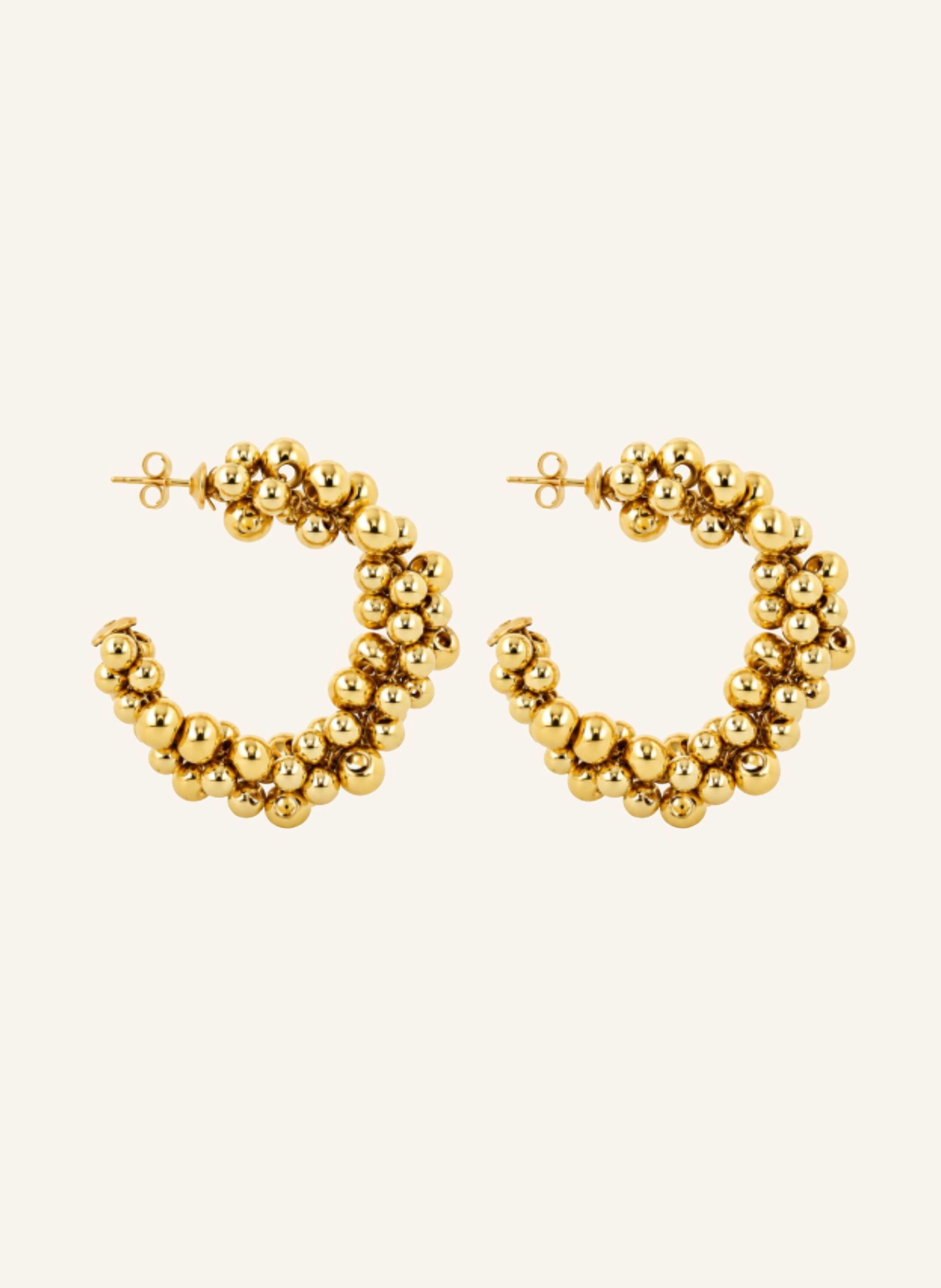 LOTT.gioielli Creolen SELENE CE GB IRREGULAR BEADED M GOLD by GLAMBOU