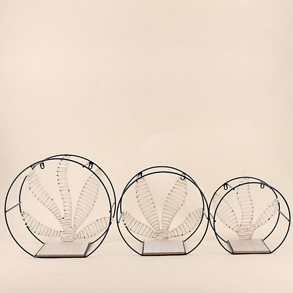 Etagère forme fleur en corde 30x28,5cm