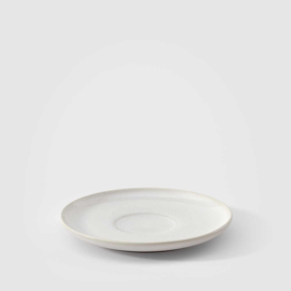 Crafted Coffee cup saucer - White, 5.9'', Premium Porcelain