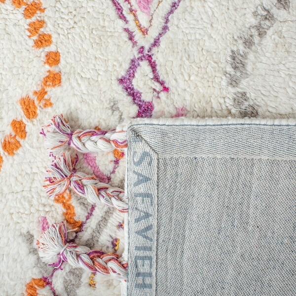 SAFAVIEH Handmade Casablanca Shag Erline Tribal Moroccan Wool Rug