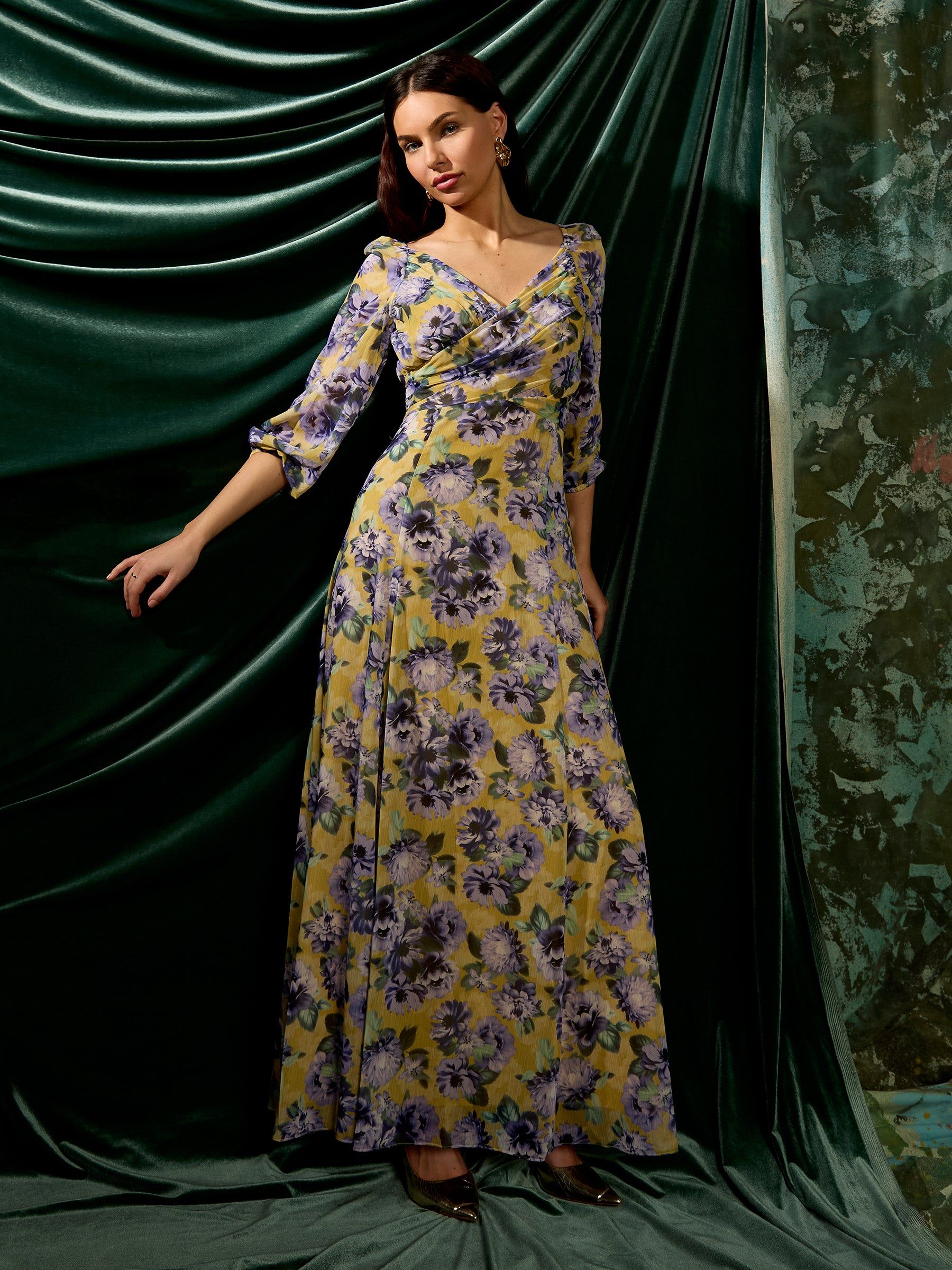 GWD by GEORGE W. DAVIES GWD Neave Floral Printed Maxi Dress