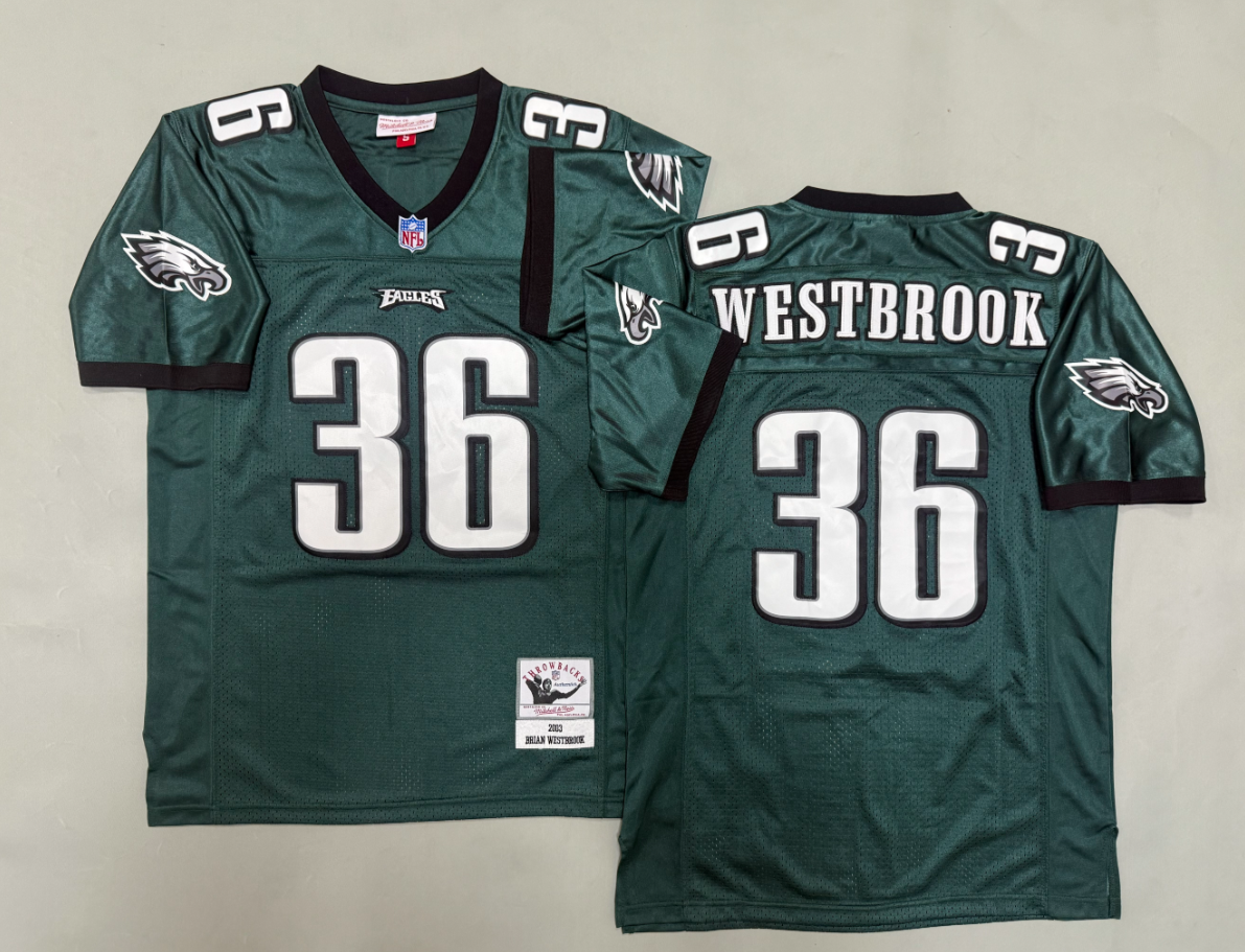Brian Westbrook Philadelphia Eagles Authentic Throwback Retired Player Jersey