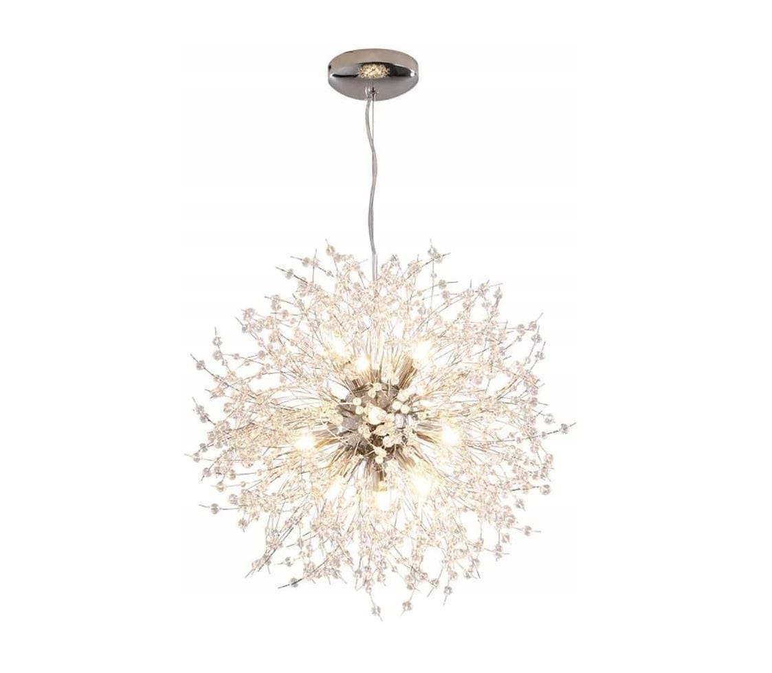 Silver Deluxe Lampa wisząca Żyrandol Glamour Silver 12