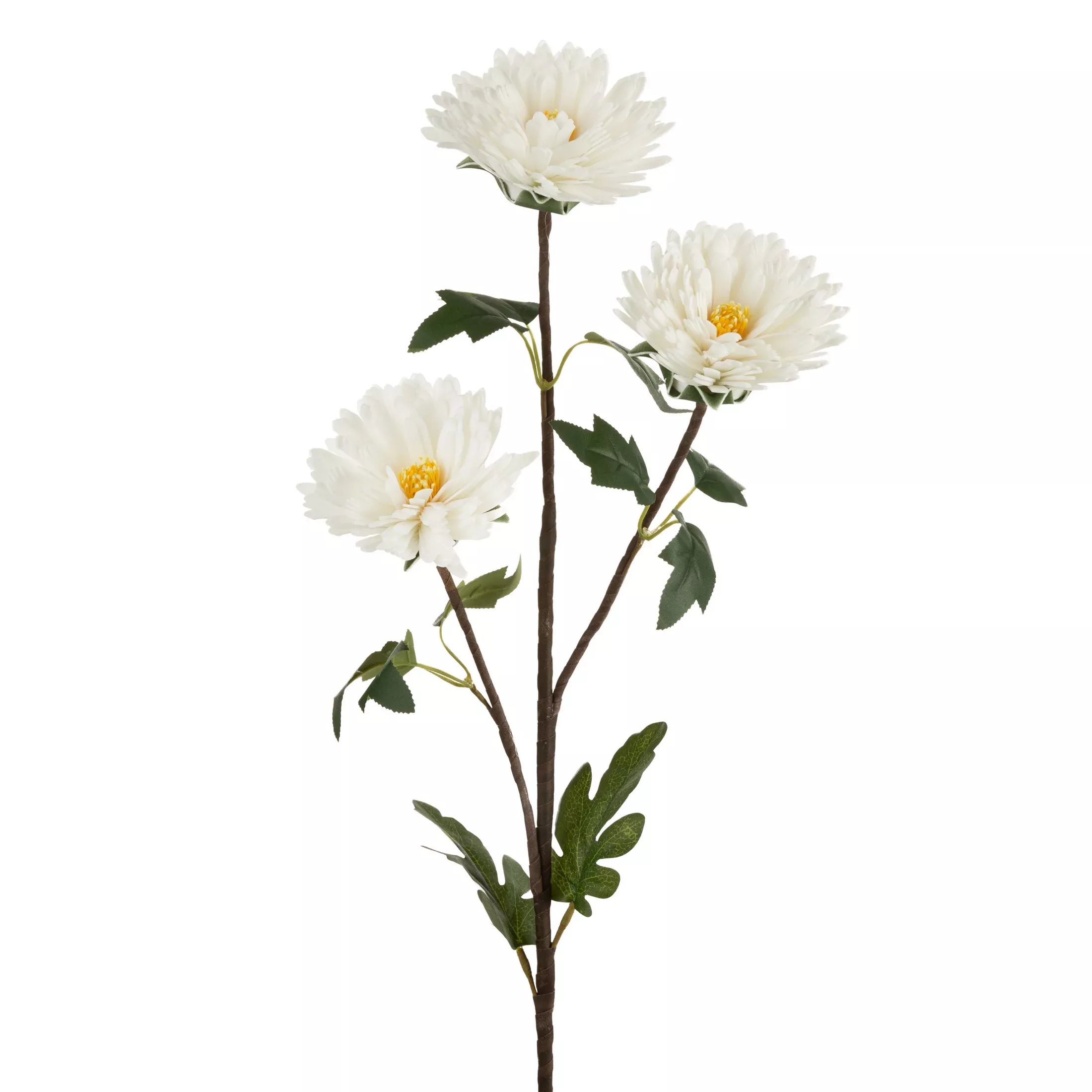 Kwiat sztuczny margaretka biała z plastycznej pianki foamiran 76 cm