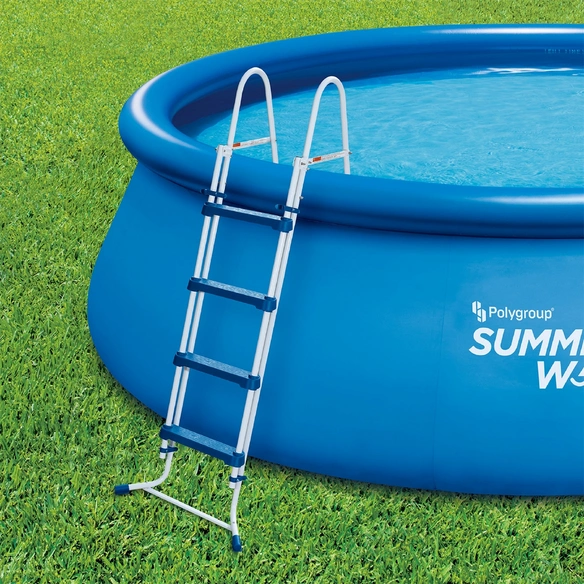 Pool-Leiter, blauweiß, für Pools