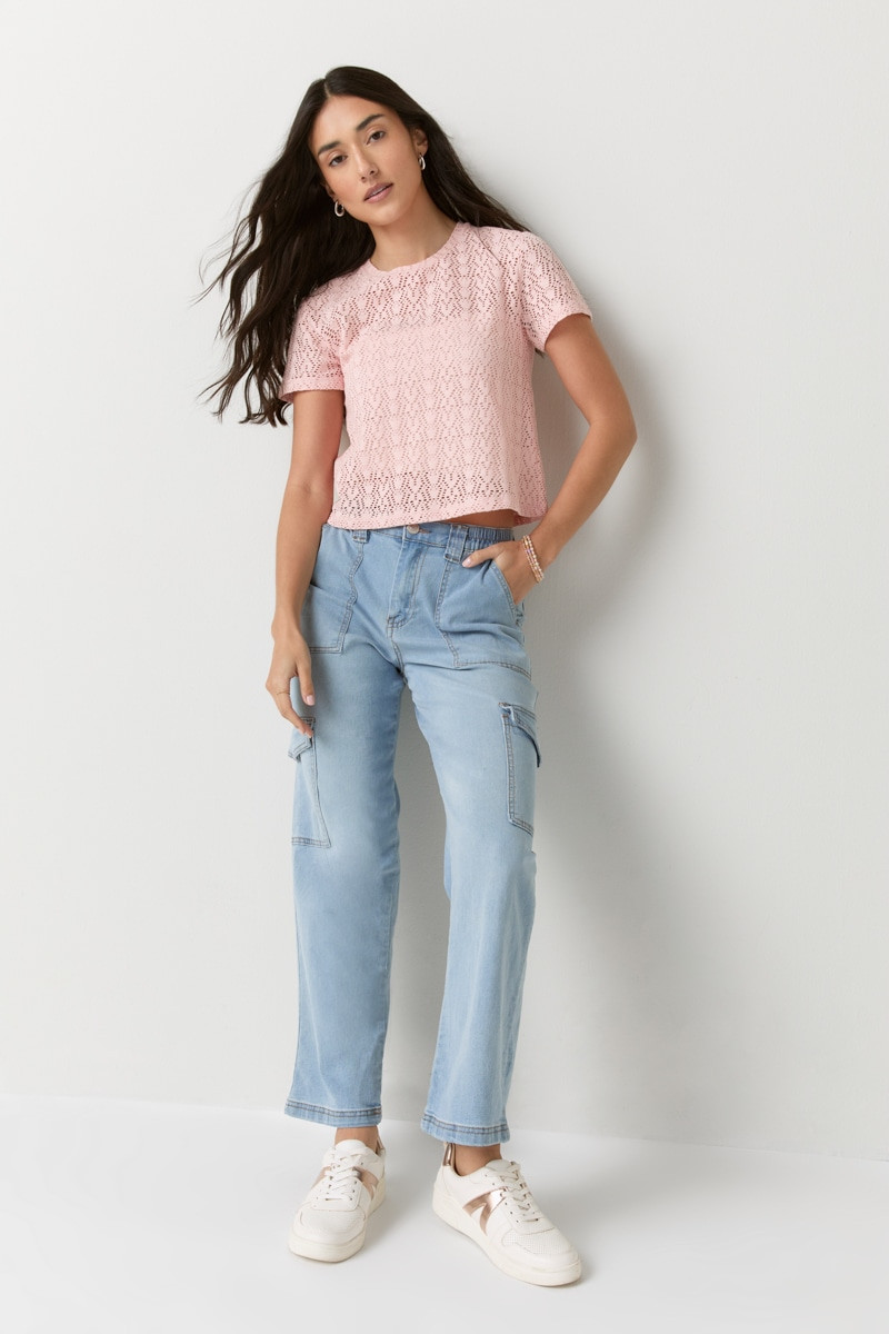 Christa Crewneck Lace Tee