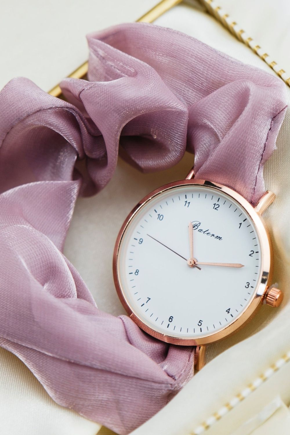 The Colourful Aura Purple Handmade Colour Women Elastic Strap Bracelet Wristwatch