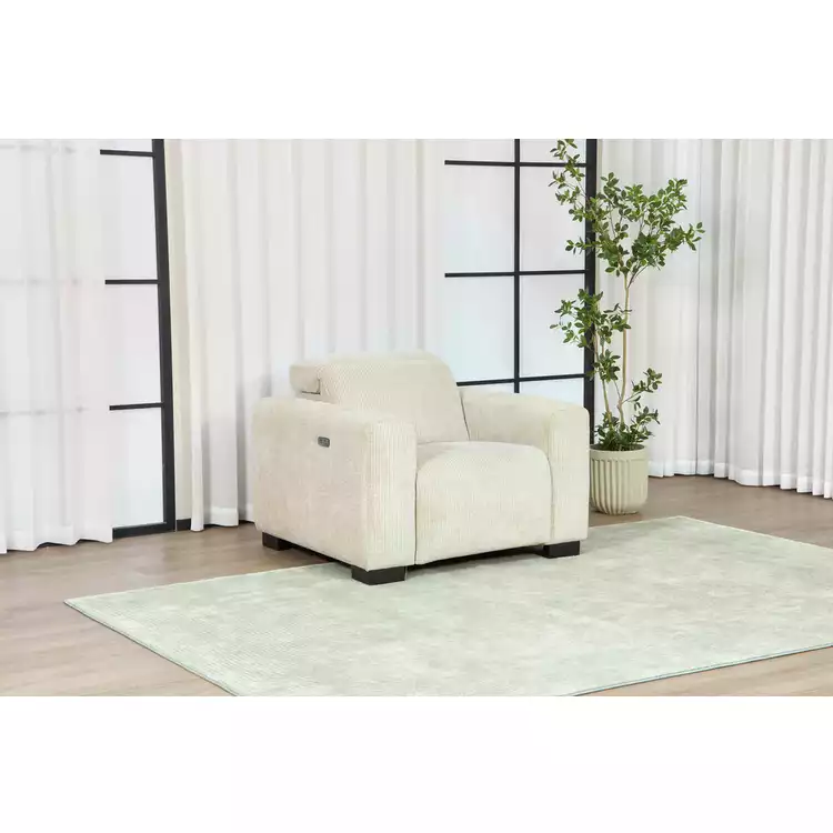 Habitat Reggie Fabric Recliner Chair - Beige