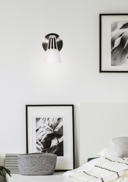 Lampa kinkiet SELIA 1x40w g9 nikiel mat/chrom biały (bż)
