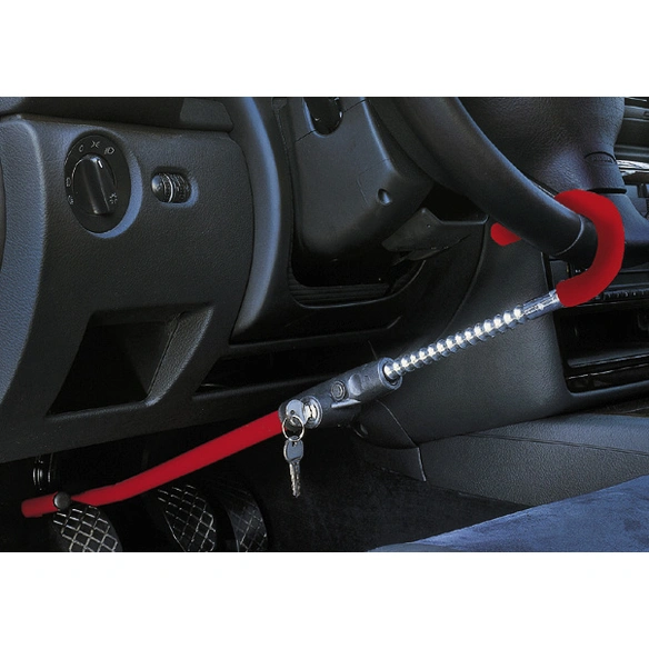 Lenkrad- und Pedalsperre, Stahl, für PKWs, LKWs, SUVs, Wohnmobile