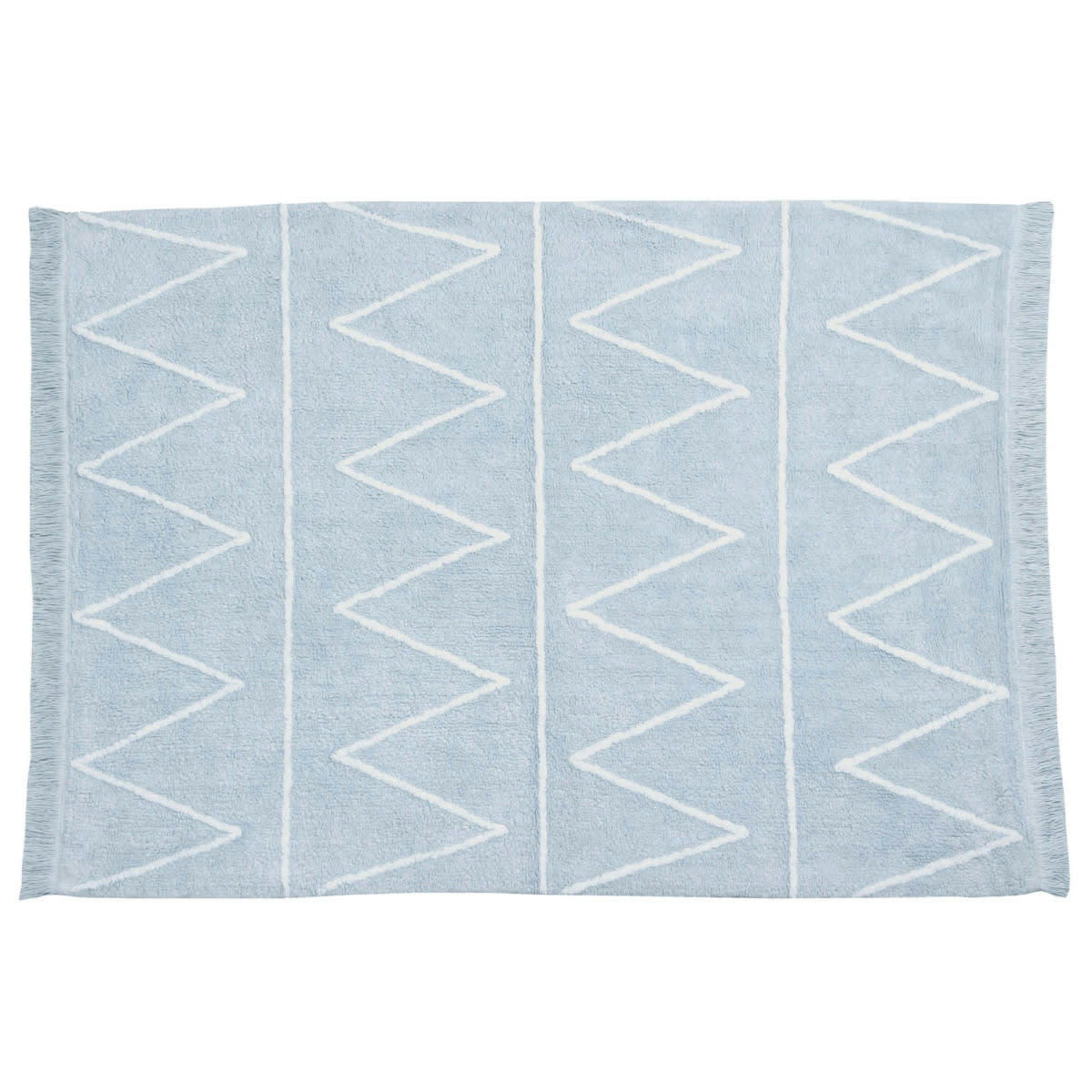 HIPPY - Tapis coton motif Z bleu 120x160