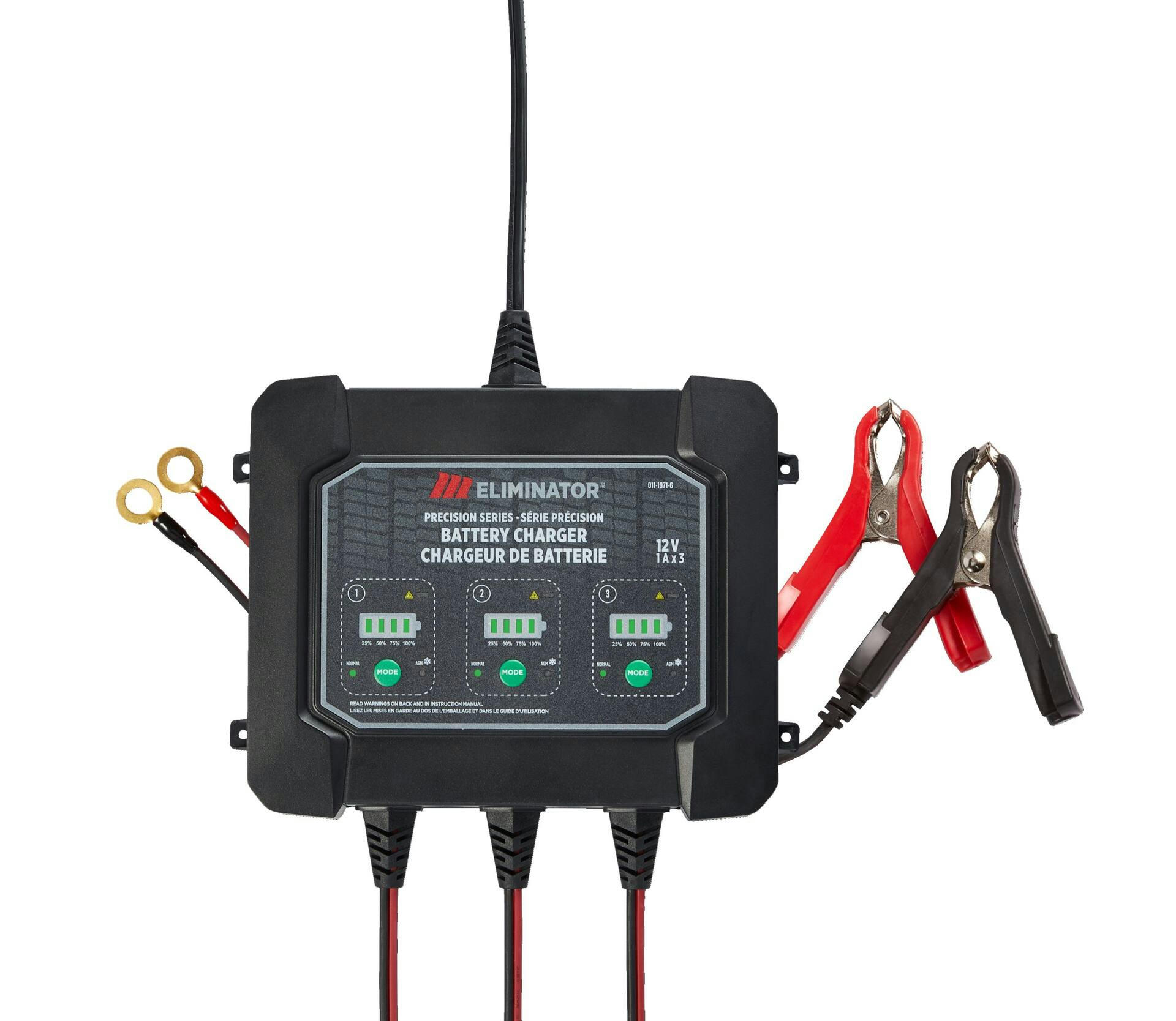 MotoMaster Eliminator Precision Series 3-Bank Smart Battery Charger/Maintainer, 3X1-Amp, 12V
