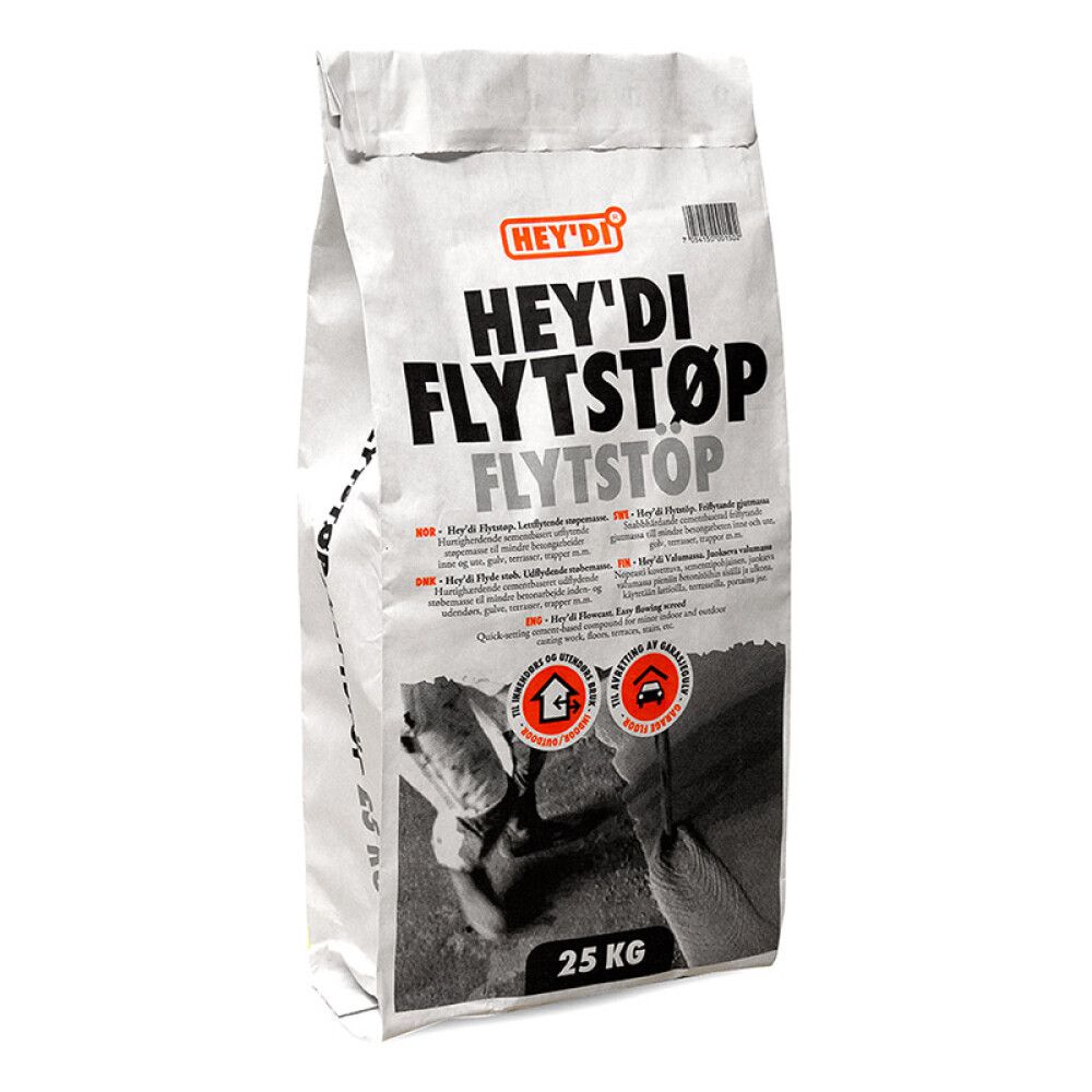 STØPEMASSE HEY'DI FLYTSTØP 25KG