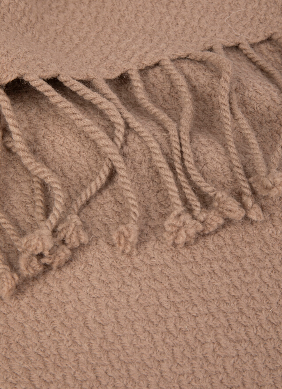 PLAID TISSÉ 100% LAINE BEIGE