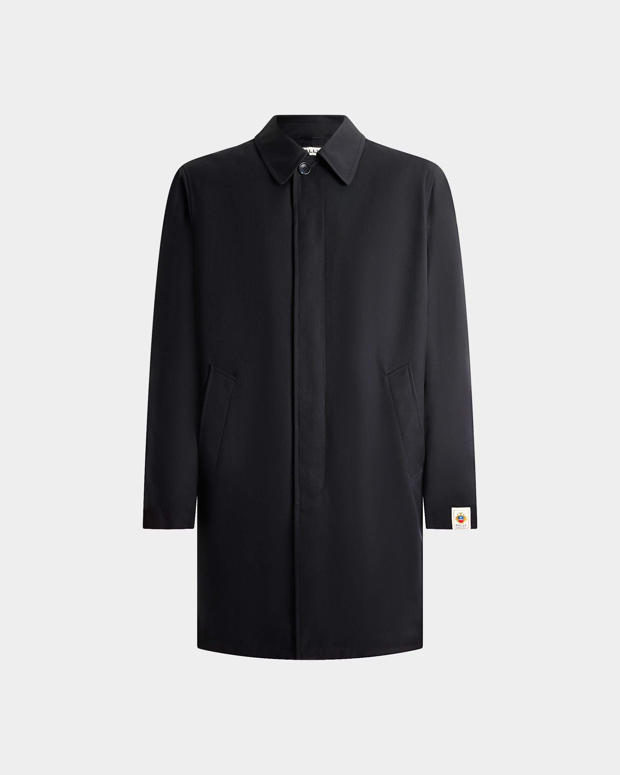 Herrenmantel aus einer Baumwoll-Polyester-Mischung in Navy Blue