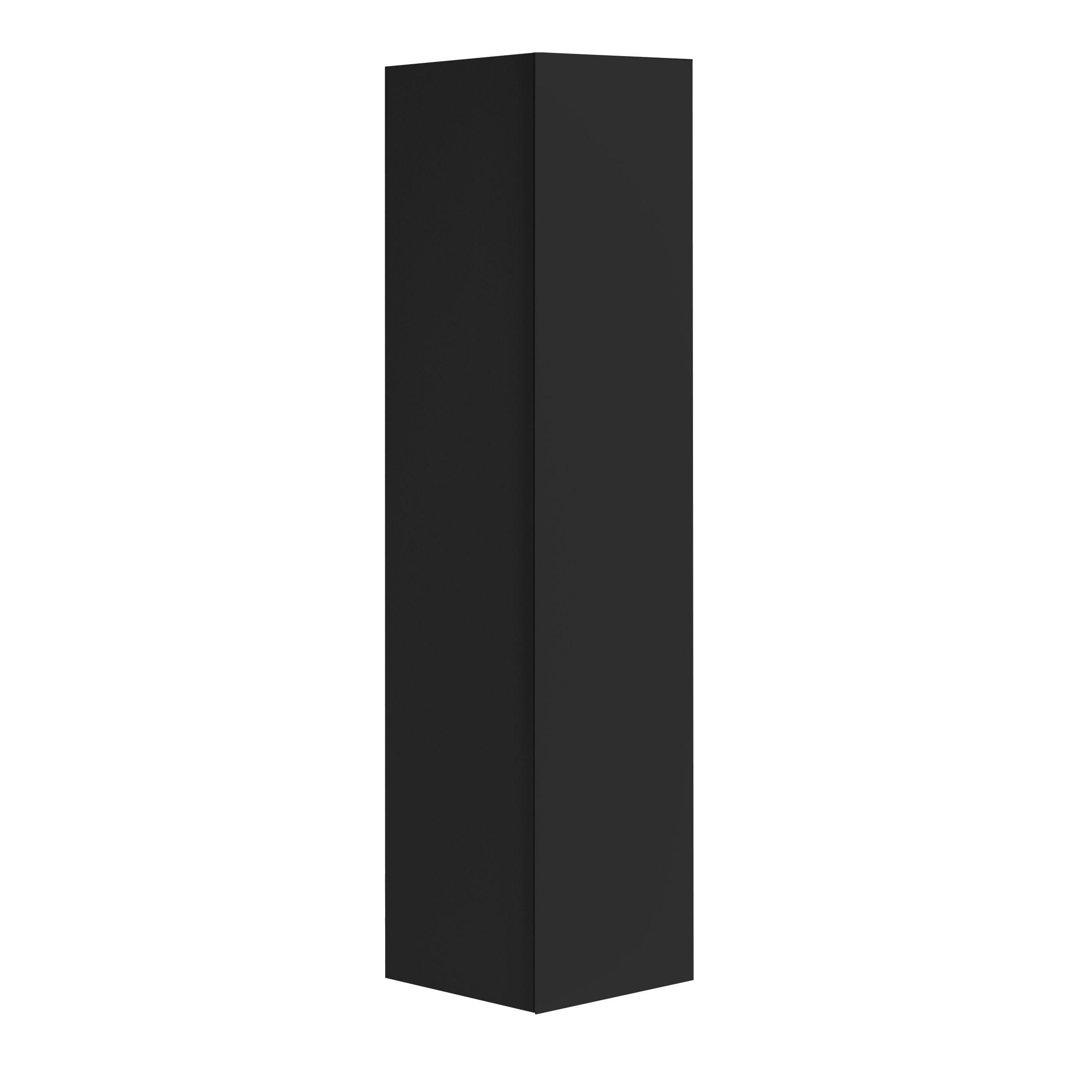 NORDIK - Colonne de rangement MDF Laqué Noir
