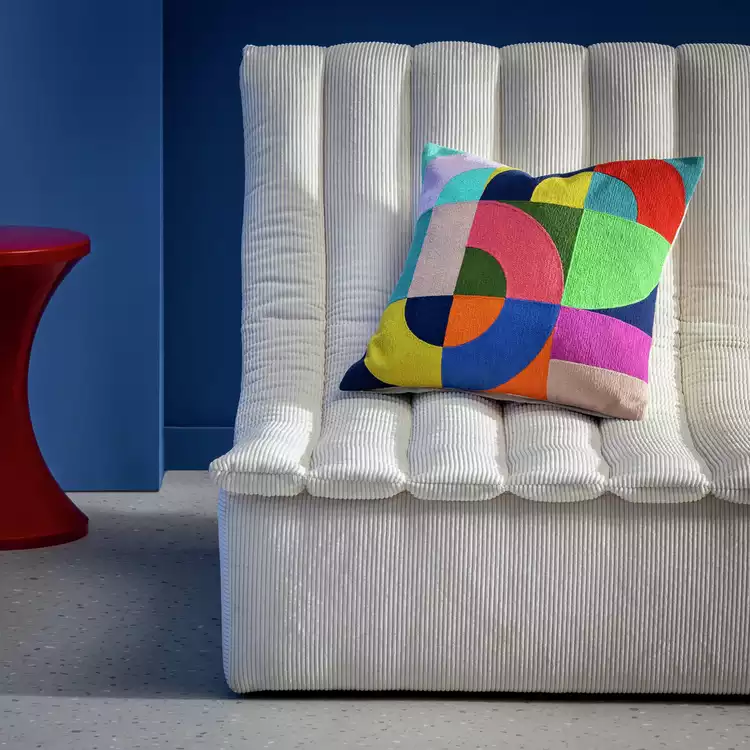 Habitat 60 Levi Embroidered Cushion by Margo Selby - 43x43cm