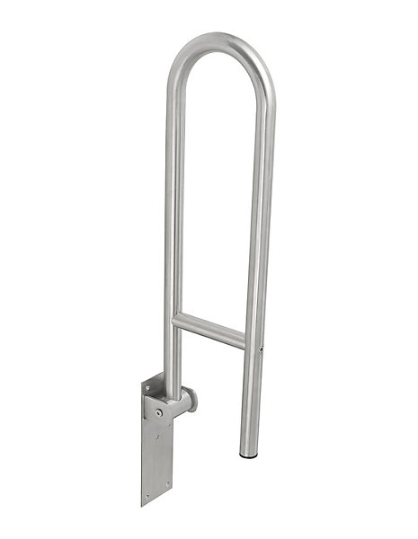 Barre de maintien rabattable, inox 304, longueur 700mm, diamètre 32mm, finition inox poli - THIRARD