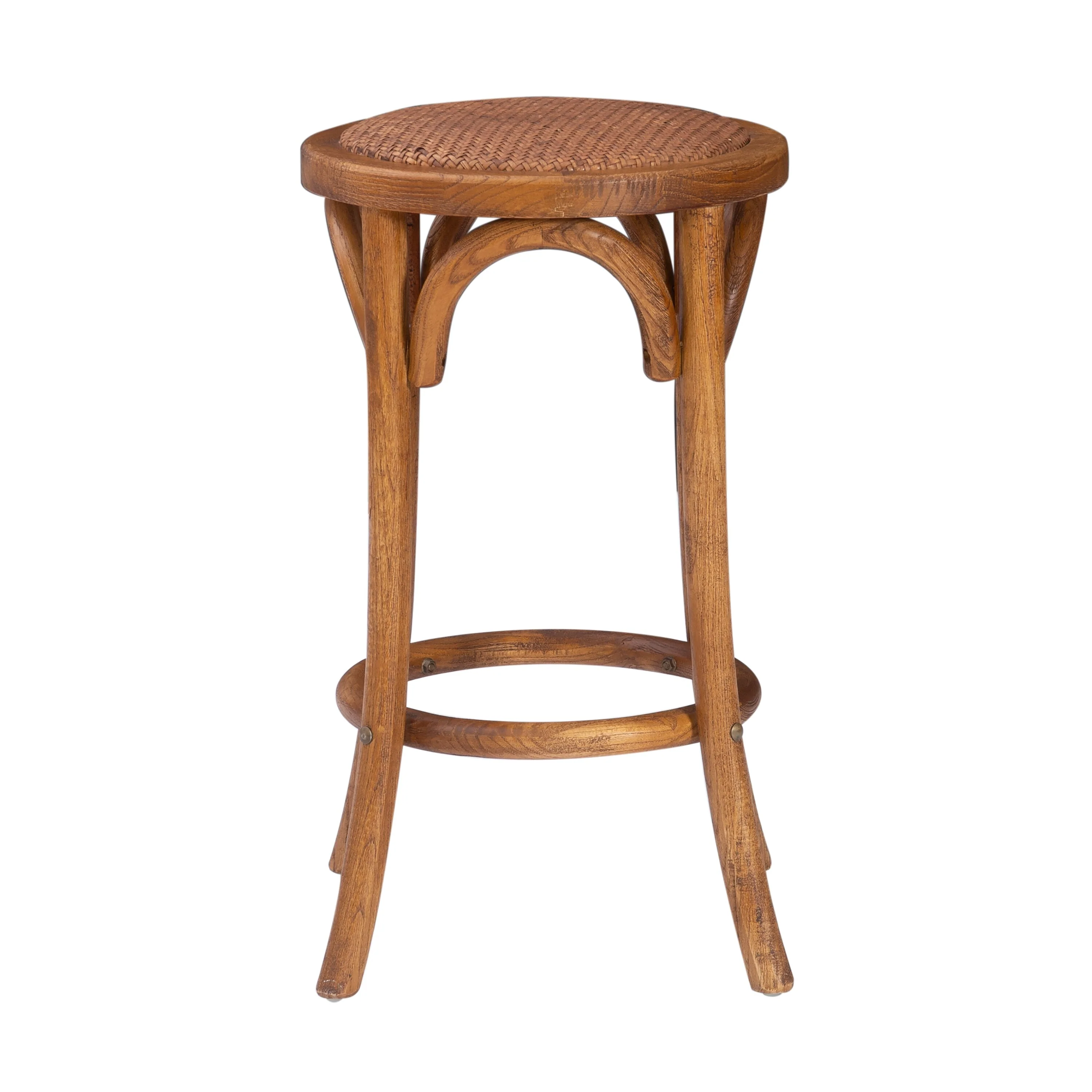 Flint Walnut Backless Counter Stool - N/A