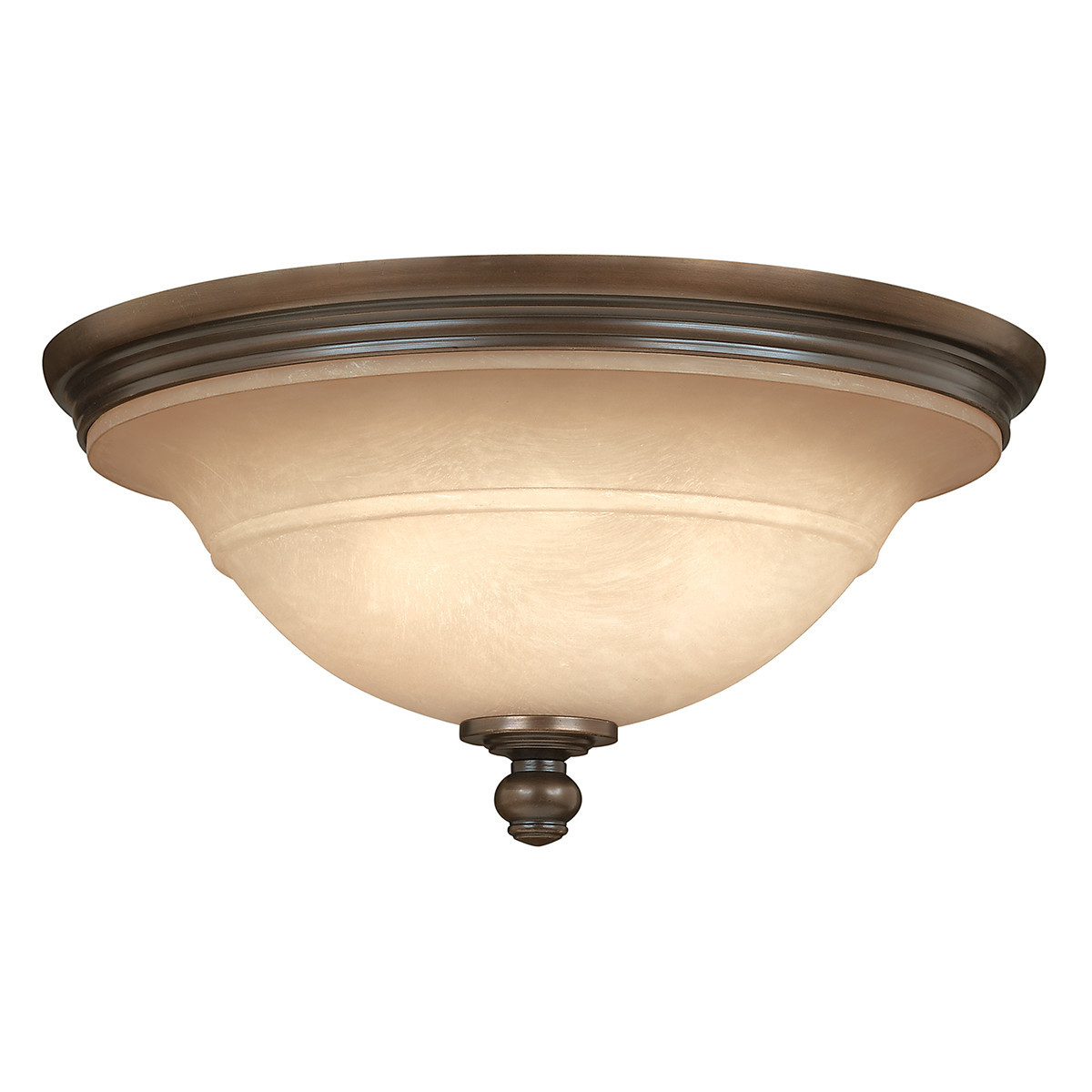 Plafonstary brązowo-beżowy okrągły 44,5cm Plymouth 3xE27x60W IP20 Hinkley