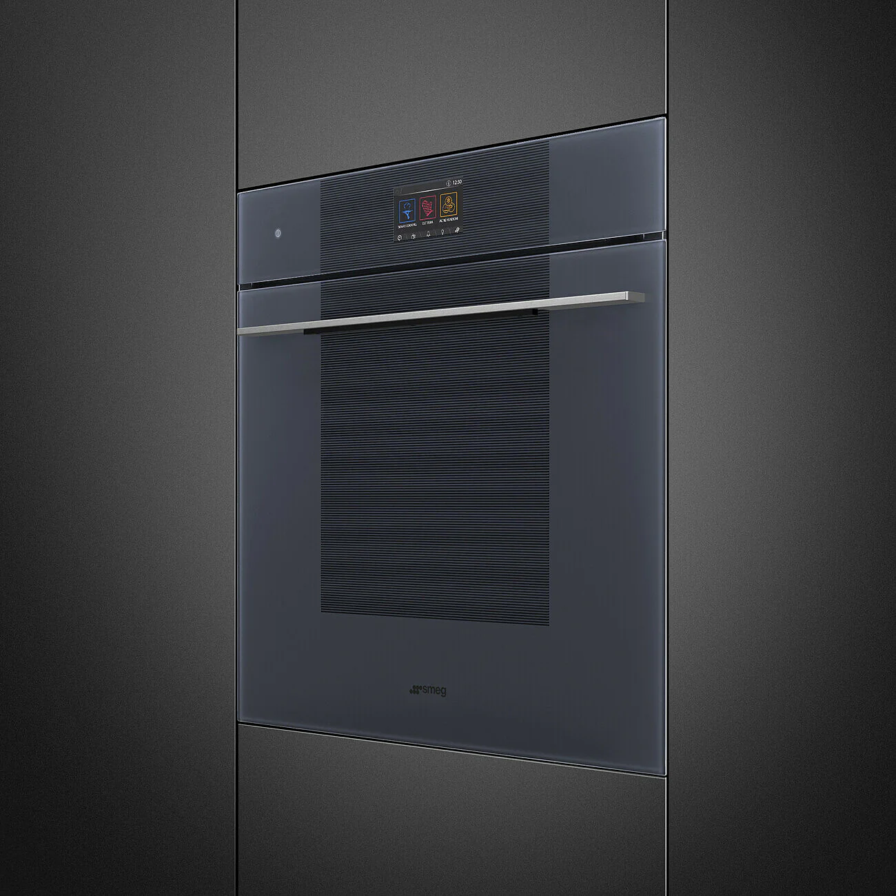 60cm Linea Pyrolytic Single Oven Neptune Grey