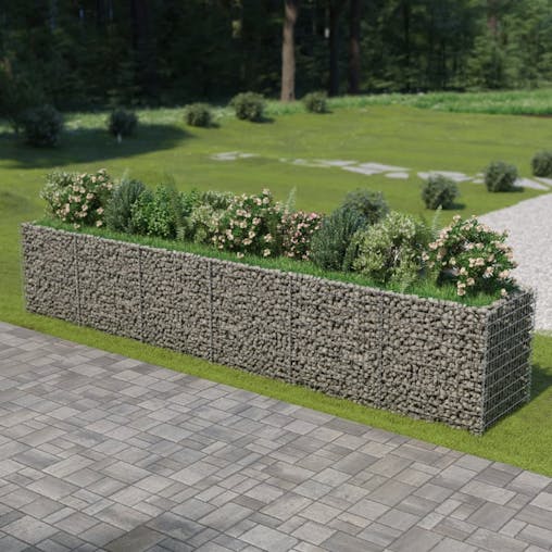 NNEVL Gabion Raised Bed Galvanised Steel 540x90x100 cm