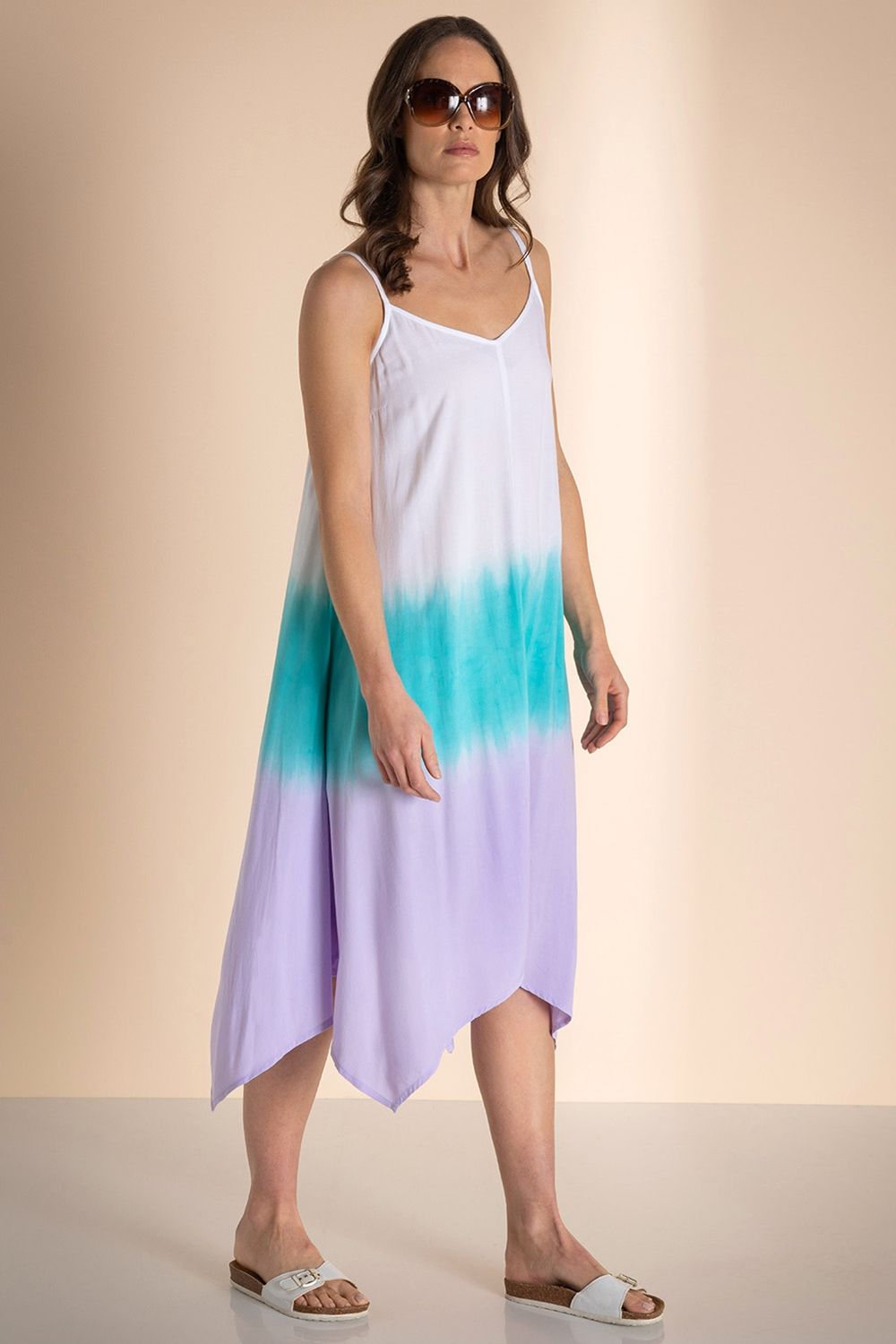 Klass. Bias Cut Dip Dye Dress