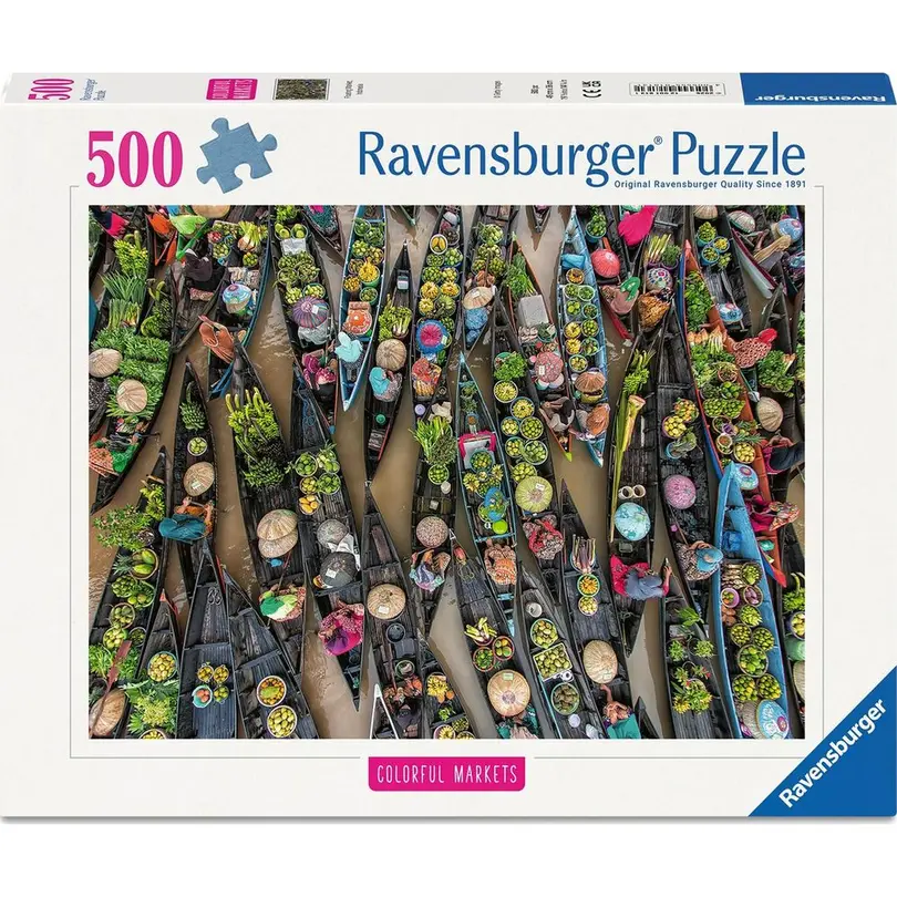 Puzzle Schwimmender Markt, Indonesien